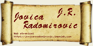 Jovica Radomirović vizit kartica